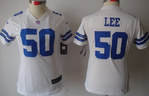 Nike Dallas Cowboys #50 Sean Lee White Limited Womens Stitched Jersey