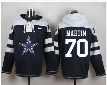 Nike Dallas Cowboys #70 Zack Martin Navy Blue Player Pullover NFL Hoodie