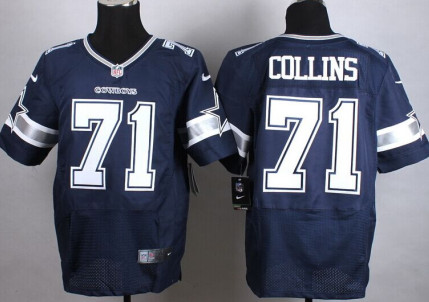 Nike Dallas Cowboys #71  Jed Collins Blue Men's Stitched NFL Elite Jersey
