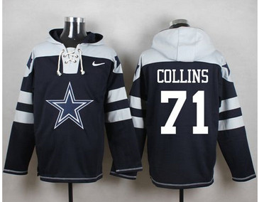 Nike Dallas Cowboys #71 La'el Collins Navy Blue Player Pullover NFL Hoodie