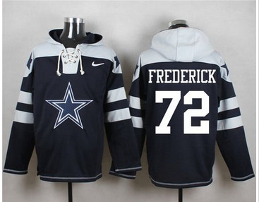 Nike Dallas Cowboys #72 Travis Frederick Navy Blue Player Pullover NFL Hoodie