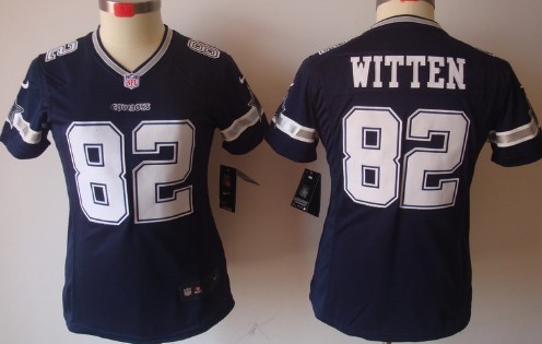 Nike Dallas Cowboys #82 Jason Witten Blue Limited Womens Stitched Jersey
