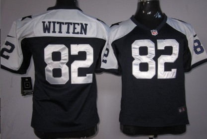 Nike Dallas Cowboys #82 Jason Witten Blue Thanksgiving Game Kids Stitched Jersey