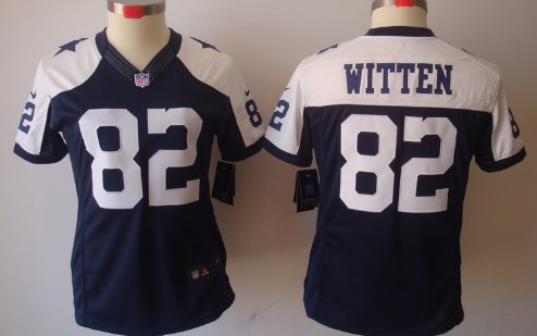 Nike Dallas Cowboys #82 Jason Witten Blue Thanksgiving Limited Womens Stitched Jersey