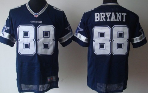 Nike Dallas Cowboys #88 Dez Bryant Blue Elite Style Stitched Jersey