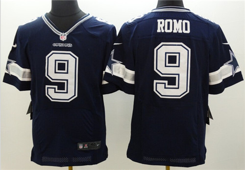 Nike Dallas Cowboys #9 Tony Romo Blue Elite Style Stitched Jersey