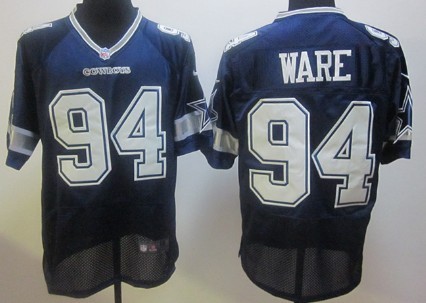 Nike Dallas Cowboys #94 DeMarcus Ware Blue Elite Style Stitched Jersey