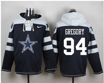Nike Dallas Cowboys #94 Randy Gregory Navy Blue Player Pullover NFL Hoodie