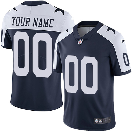 Nike Dallas Cowboys  Limited Navy Blue Alternate Men's Jersey NFL Throwback Vapor Untouchable Customized jerseys