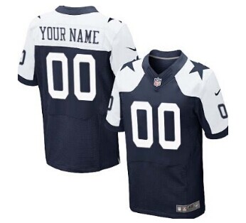 Nike Dallas Cowboys Customized Blue Thanksgiving Elite Jersey