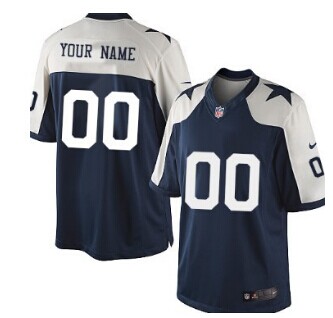 Nike Dallas Cowboys Customized Blue Thanksgiving game Jersey
