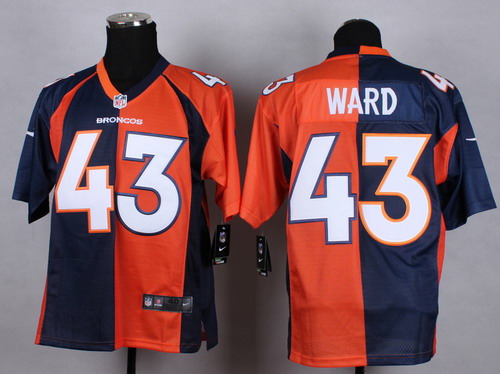 Nike Denver Broncos #43 T.J. Ward Blue_Orange Two Tone Elite Jersey