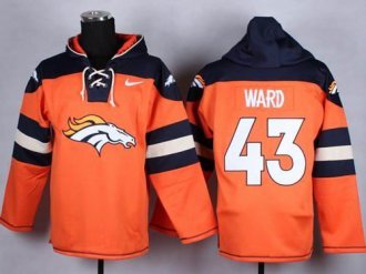 Nike Denver Broncos #43 T.J. Ward Orange Player Pullover NFL Hoodie