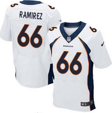 Nike Denver Broncos #66 Manny Ramirez 2013 White Elite Jersey.png