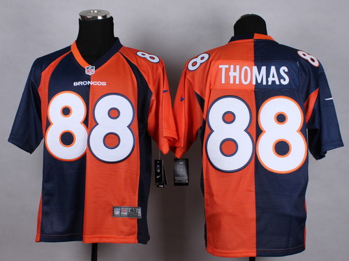 Nike Denver Broncos #88 Demaryius Thomas Blue_Orange Two Tone Elite Jersey