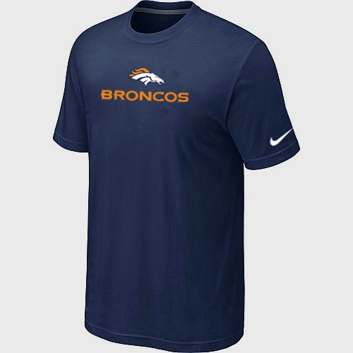 NEW Denver Broncos Authentic Logo T-Shirt D.blue