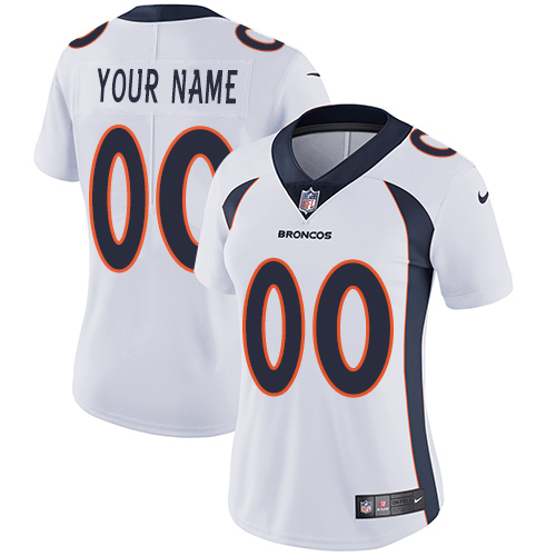 Nike Denver Broncos Elite White Road Women's Jersey NFL  Vapor Untouchable Customized jerseys