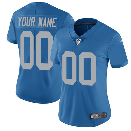 Nike Detroit Lions  Elite Blue Alternate Women's Jersey NFL Vapor Untouchable Customized jerseys