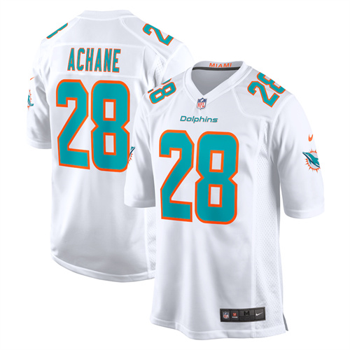 Nike Devon Achane Miami Dolphins White Player Game Jersey