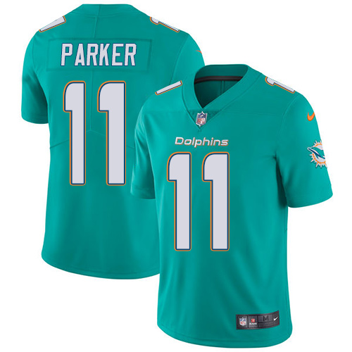 Nike Dolphins #11 DeVante Parker Aqua Green Team Color Men's Stitched NFL Vapor Untouchable Limited Jersey