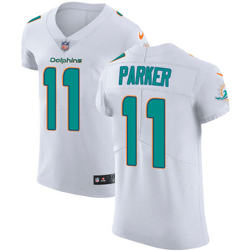 Nike Dolphins #11 DeVante Parker White Men's Stitched NFL Vapor Untouchable Elite Jersey