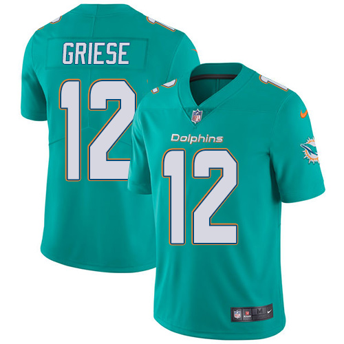 Nike Dolphins #12 Bob Griese Aqua Green Team Color Men's Stitched NFL Vapor Untouchable Limited Jersey