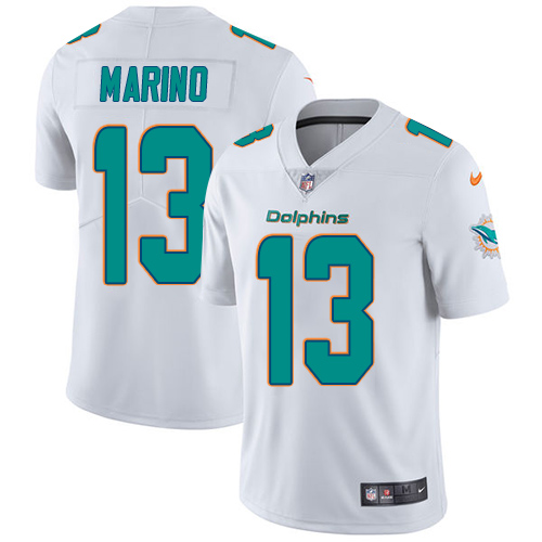 Nike Dolphins #13 Dan Marino White Men's Stitched NFL Vapor Untouchable Limited Jersey
