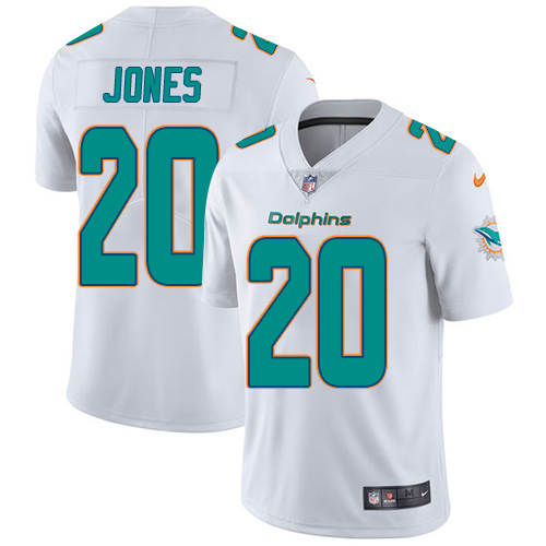 Nike Dolphins #20 Reshad Jones White Men's Stitched NFL Vapor Untouchable Limited Jersey