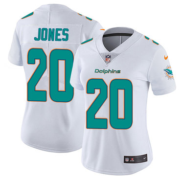 Nike Dolphins #20 Reshad Jones White Women's Stitched NFL Vapor Untouchable Limited Jersey