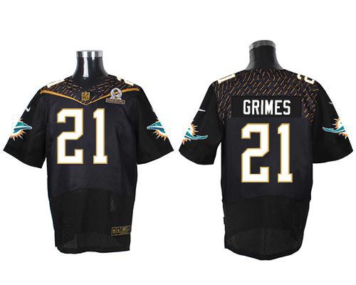 Nike Dolphins #21 Brent Grimes Black 2016 Pro Bowl Men's Stitched NFL Elite Jersey