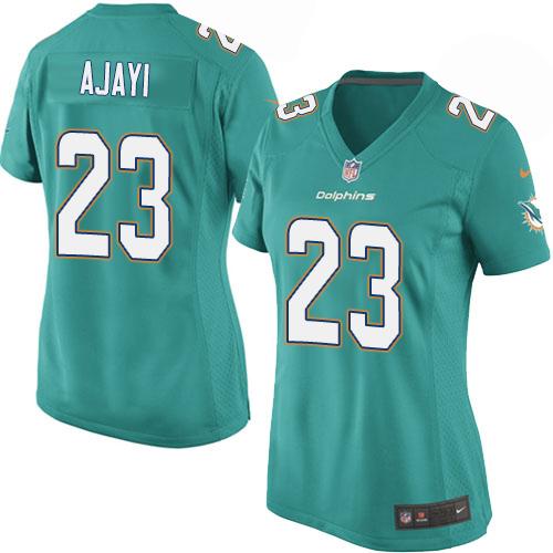 Nike Dolphins #23 Jay Ajayi Aqua Green Team Color Women's Stitched NFL Elite Jersey