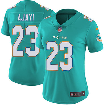 Nike Dolphins #23 Jay Ajayi Aqua Green Team Color Women's Stitched NFL Vapor Untouchable Limited Jersey