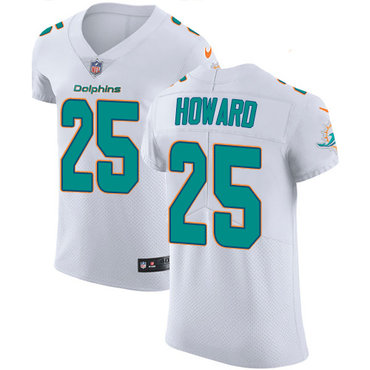 Nike Dolphins #25 Xavien Howard White Men's Stitched NFL Vapor Untouchable Elite Jersey