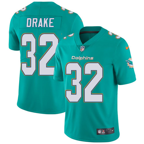 Nike Dolphins #32 Kenyan Drake Aqua Green Team Color Men's Stitched NFL Vapor Untouchable Limited Jersey