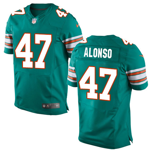 Nike Dolphins #47 Kiko Alonso Aqua Green Alternate Men's Stitched NFL Elite Jersey