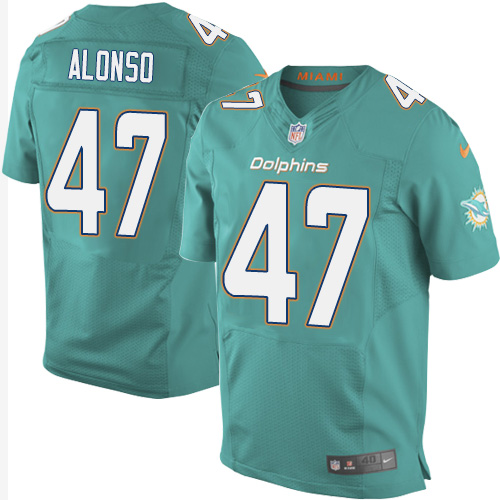 Nike Dolphins #47 Kiko Alonso Aqua Green Team Color Men's Stitched NFL New Elite Jersey