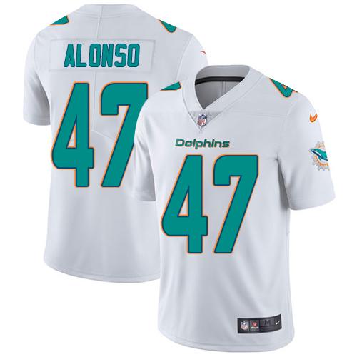 Nike Dolphins #47 Kiko Alonso White Men's Stitched NFL Vapor Untouchable Limited Jersey