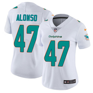 Nike Dolphins #47 Kiko Alonso White Women's Stitched NFL Vapor Untouchable Limited Jersey