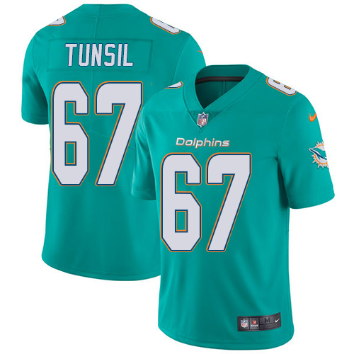 Nike Dolphins #67 Laremy Tunsil Aqua Green Team Color Men's Stitched NFL Vapor Untouchable Limited Jersey