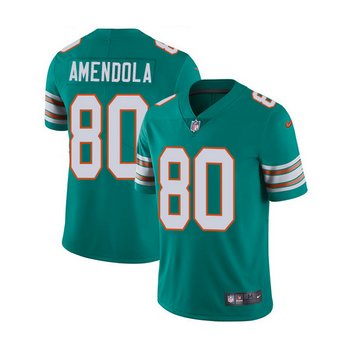 Nike Dolphins #80 Danny Amendola Aqua Green Alternate Men's Stitched NFL Vapor Untouchable Limited Jersey