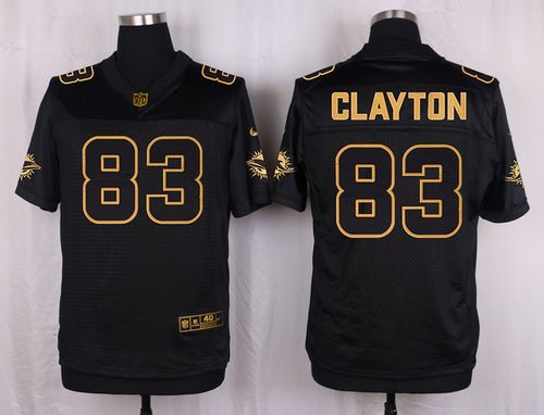 Nike Dolphins #83 Mark Clayton Black Men's Stitched NFL Elite Pro Line Gold Collection Jersey
