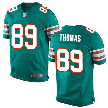 Nike Dolphins #89 Julius Thomas Aqua Green Alternate Men's Stitched NFL Elite Jersey