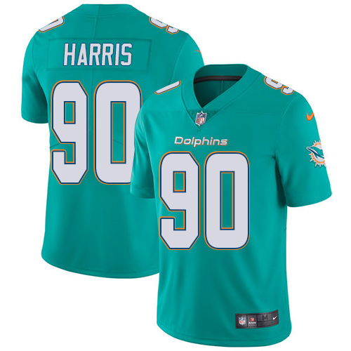 Nike Dolphins #90 Charles Harris Aqua Green Team Color Men's Stitched NFL Vapor Untouchable Limited Jersey