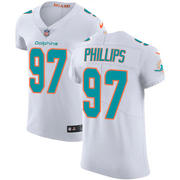 Nike Dolphins #97 Jordan Phillips White Men's Stitched NFL Vapor Untouchable Elite Jersey