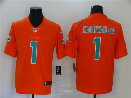 Nike Dolphins 1 Tua Tagovailoa Orange Inverted Legend Limited Jersey