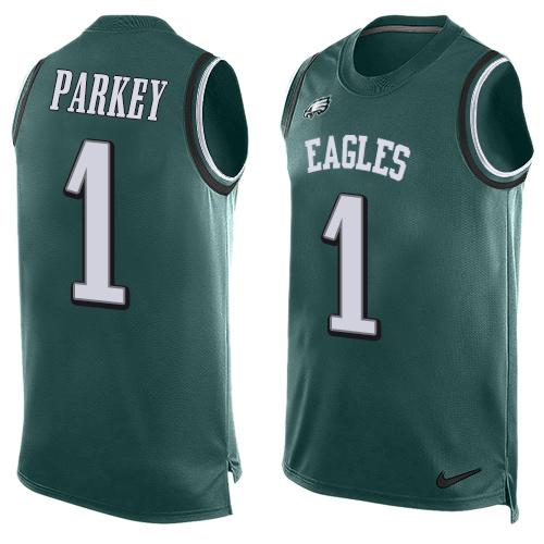 Nike Eagles #1 Cody Parkey Midnight Green Team Color Men's Stitched NFL Limited Tank Top Jersey