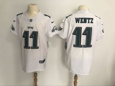 Nike Eagles #11 Carson Wentz White Men's Stitched NFL Vapor Untouchable Elite Jersey