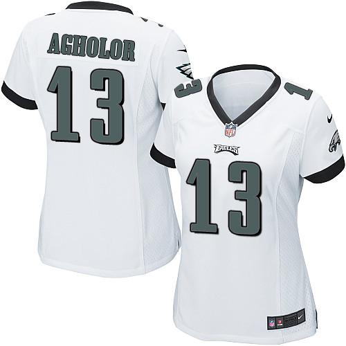 Nike Eagles #13 Nelson Agholor White Women's Stitched NFL New Elite Jersey