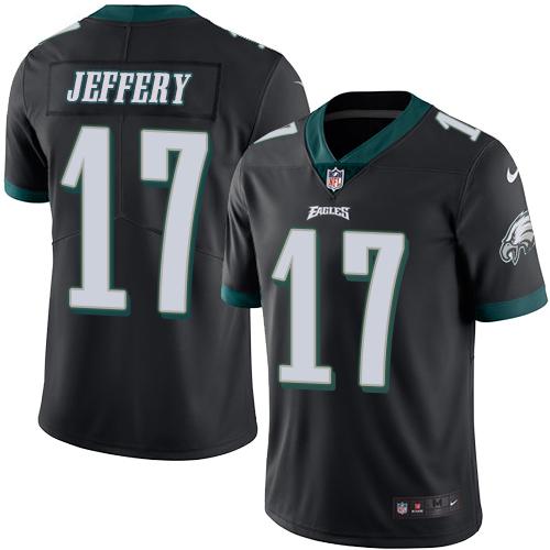 Nike Eagles #17 Alshon Jeffery Black Men's Stitched NFL Limited Rush Jersey