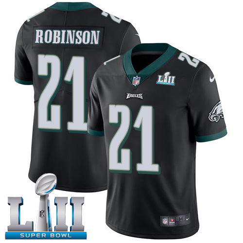 Nike Eagles #21 Patrick Robinson Black Alternate Super Bowl LII NFL Vapor Untouchable Limited Jersey